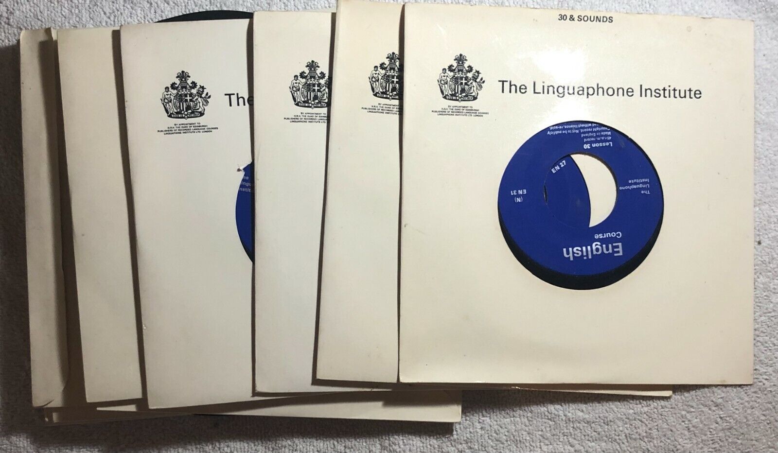 16 dischi The linguaphone Institute 1-30 completa Vinile di Aa.vv.,  The Linguap