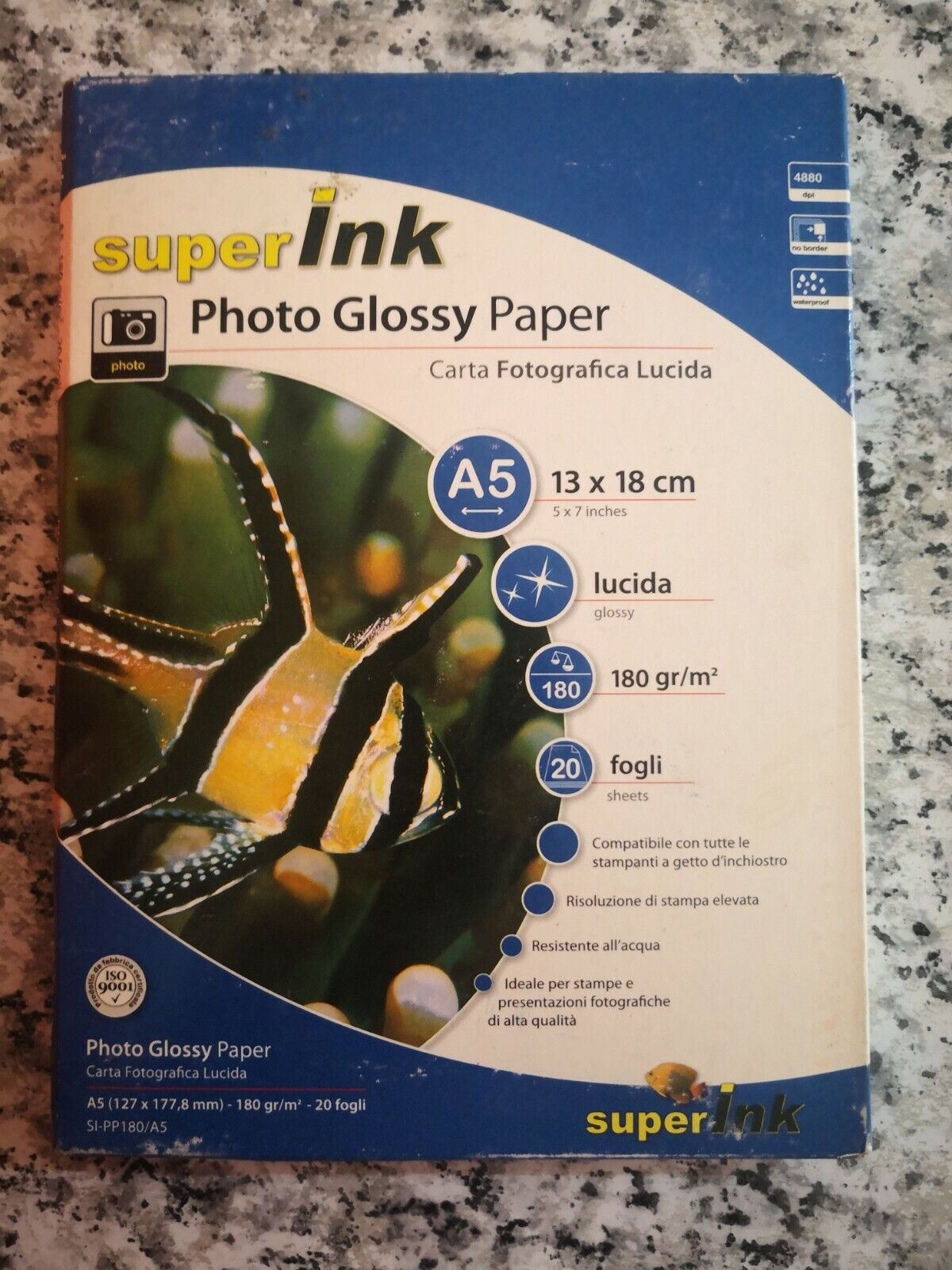  2 conf. Super Ink - photo glossy paper - A5 ( 127x177,8 mm ) 20 fogli  -F