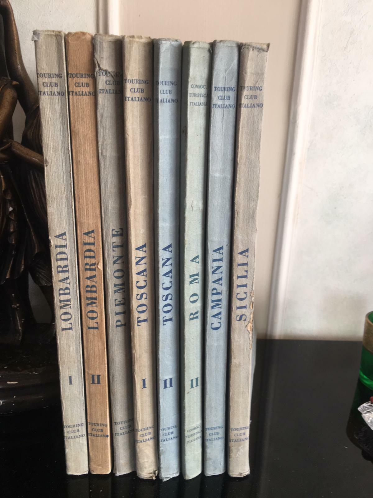 8 volumi Attraverso L'italia - Autori Vari,  1932-1940,  Touring Club Italiano-P