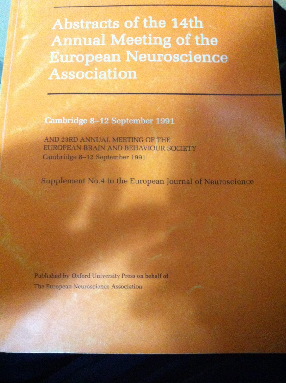 Abstract of the 14th annual meeting of the European neuroscience association-lo