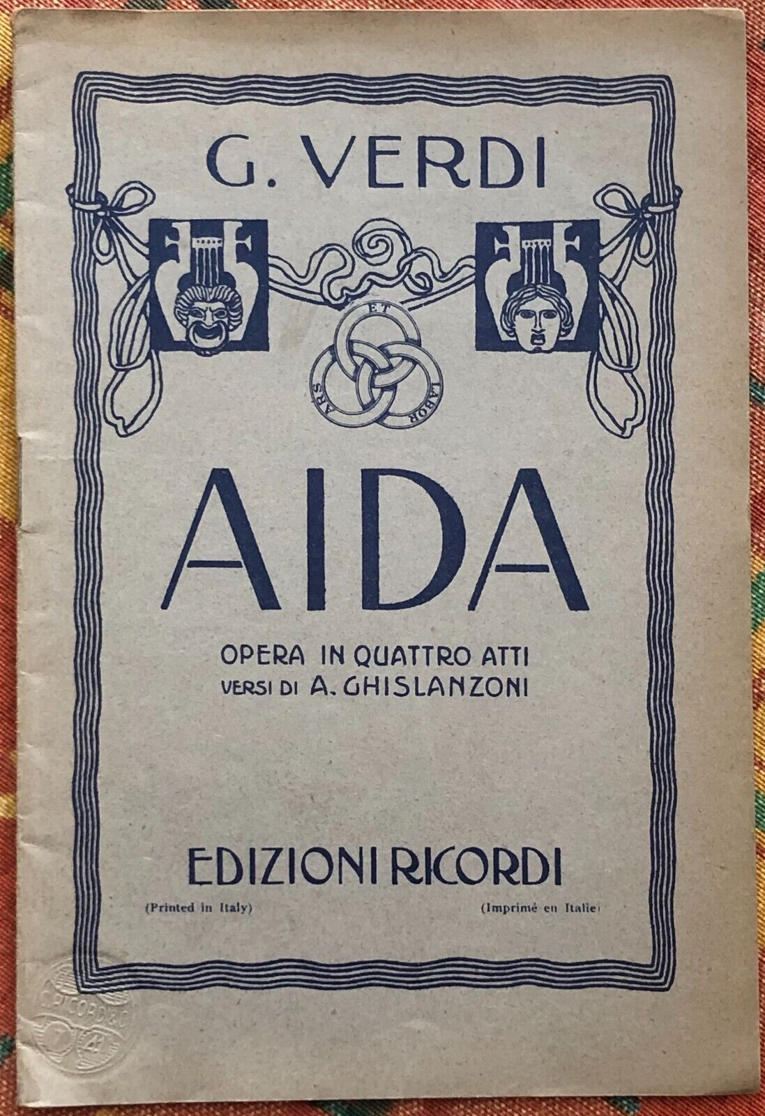Aida. Opera in quattro atti di Giuseppe Verdi, 1940, Edizioni Ricordi