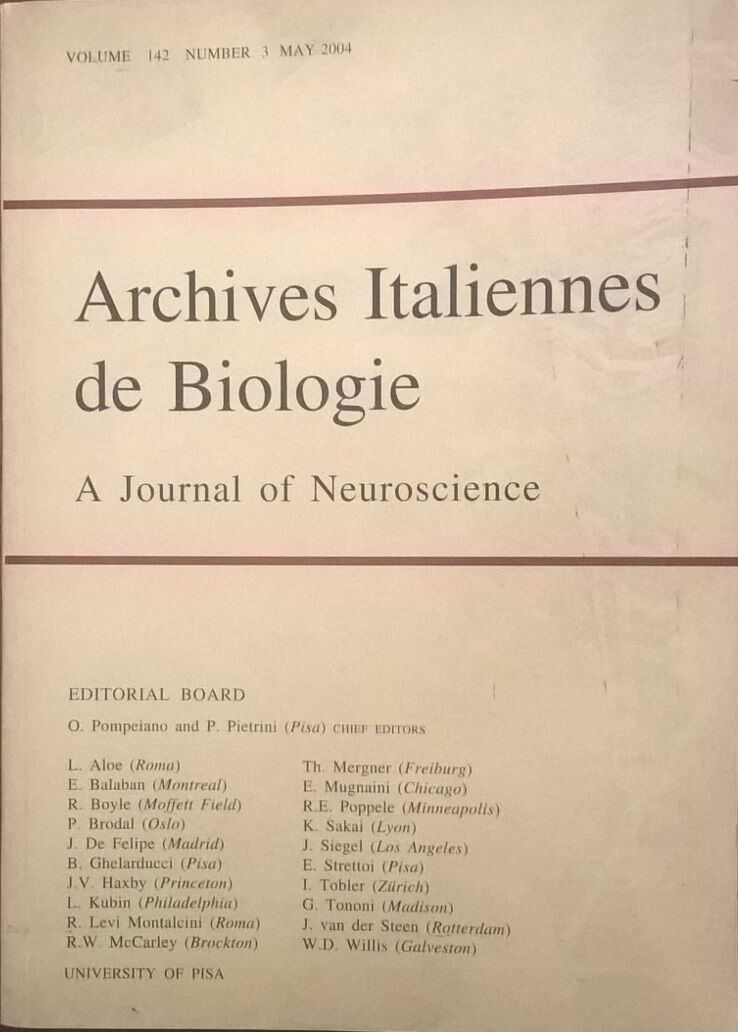Archives Italiennes de Biologie - A journal of Neuroscience (Pisa 2004) Ca