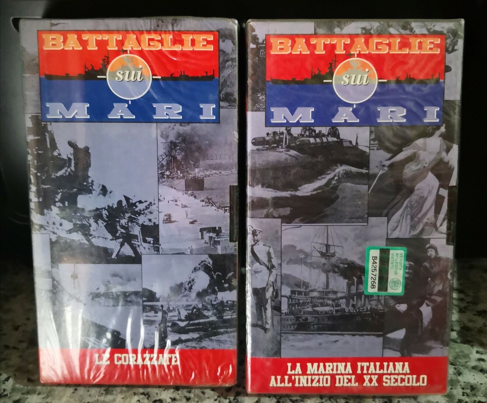 Battaglia sui mari 2 volumi - Vhs -le corazzate , la marina italiana - 1995-F