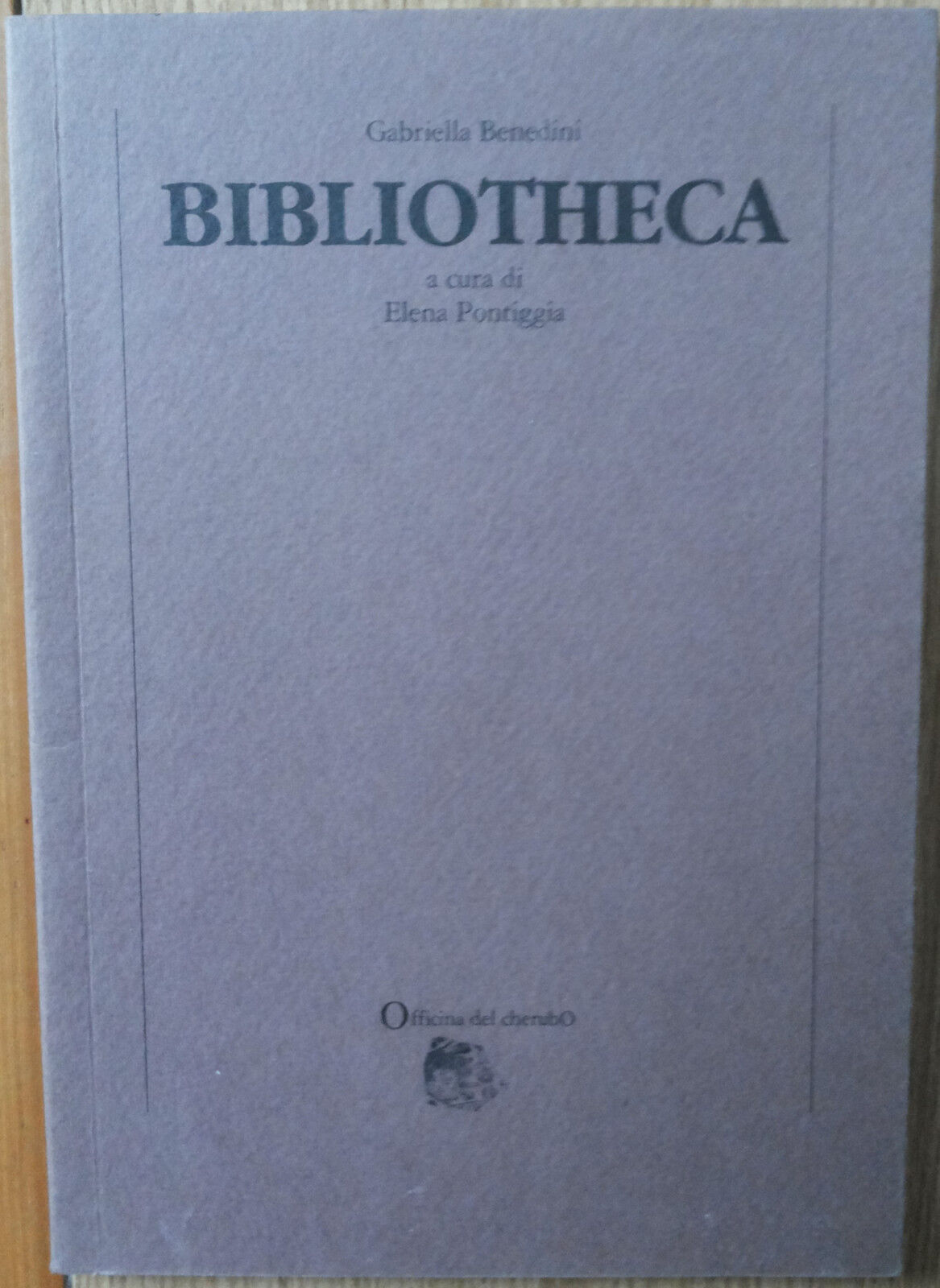 Bibliotheca - Benedini - Officina del cherubo,1990 - R