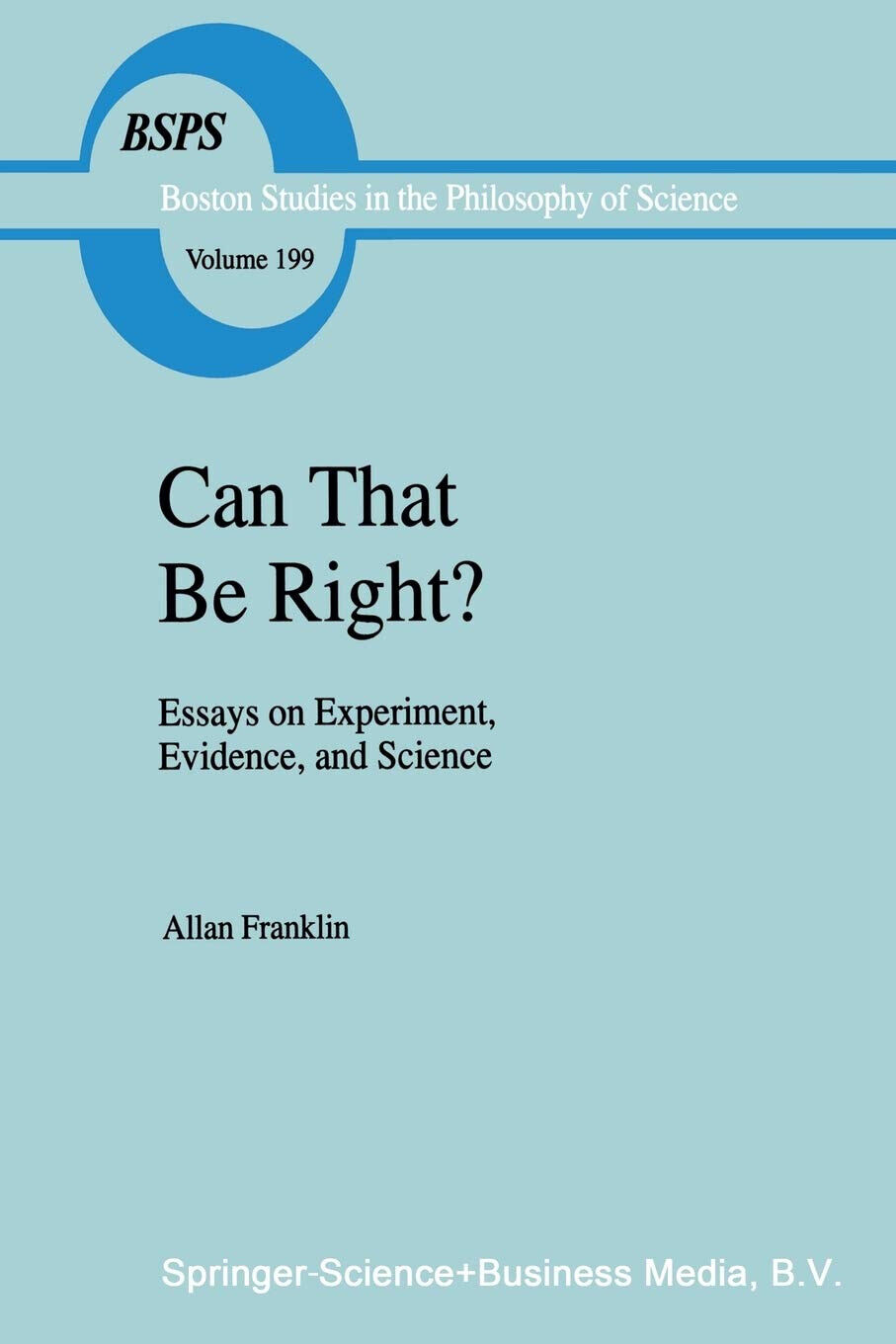 Can that be Right? - A. Franklin - Springer, 1998