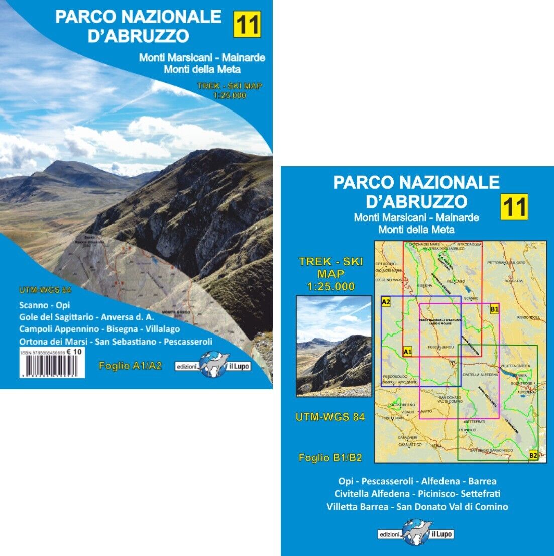  Carta escursionistica Parco Nazionale d'Abruzzo. Monti Marsicani, Mainarde, Mon