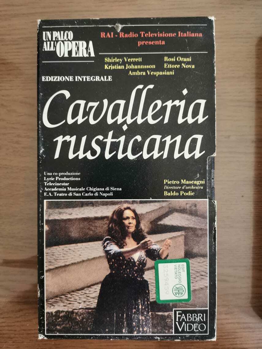 Cavalleria rusticana - P. Mascagni - Fabbri Video - 1990 - VHS - AR