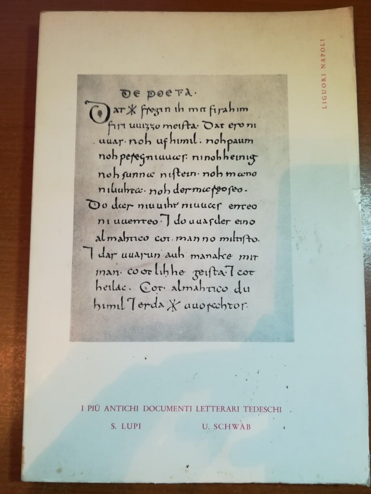 De poeta - S.Lupi , U.Schwab - Liguori -1963 - M