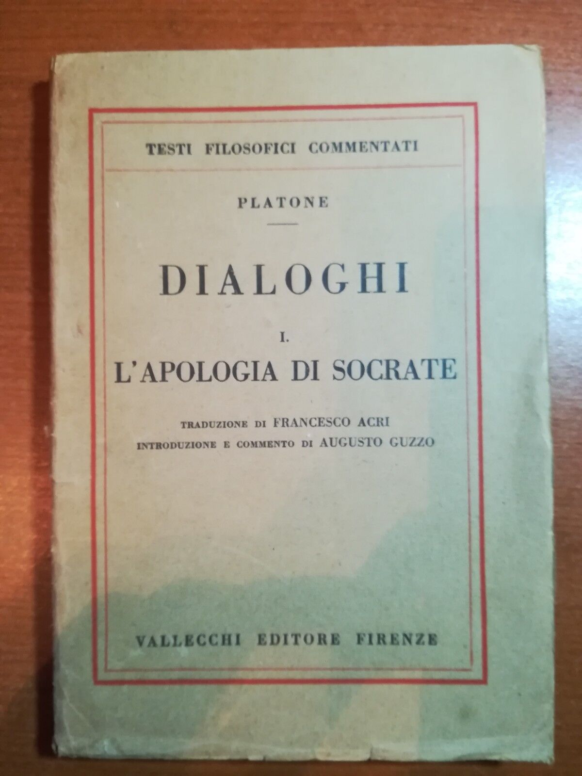 Dialoghi - Platone - Vallecchi - 1931  - M
