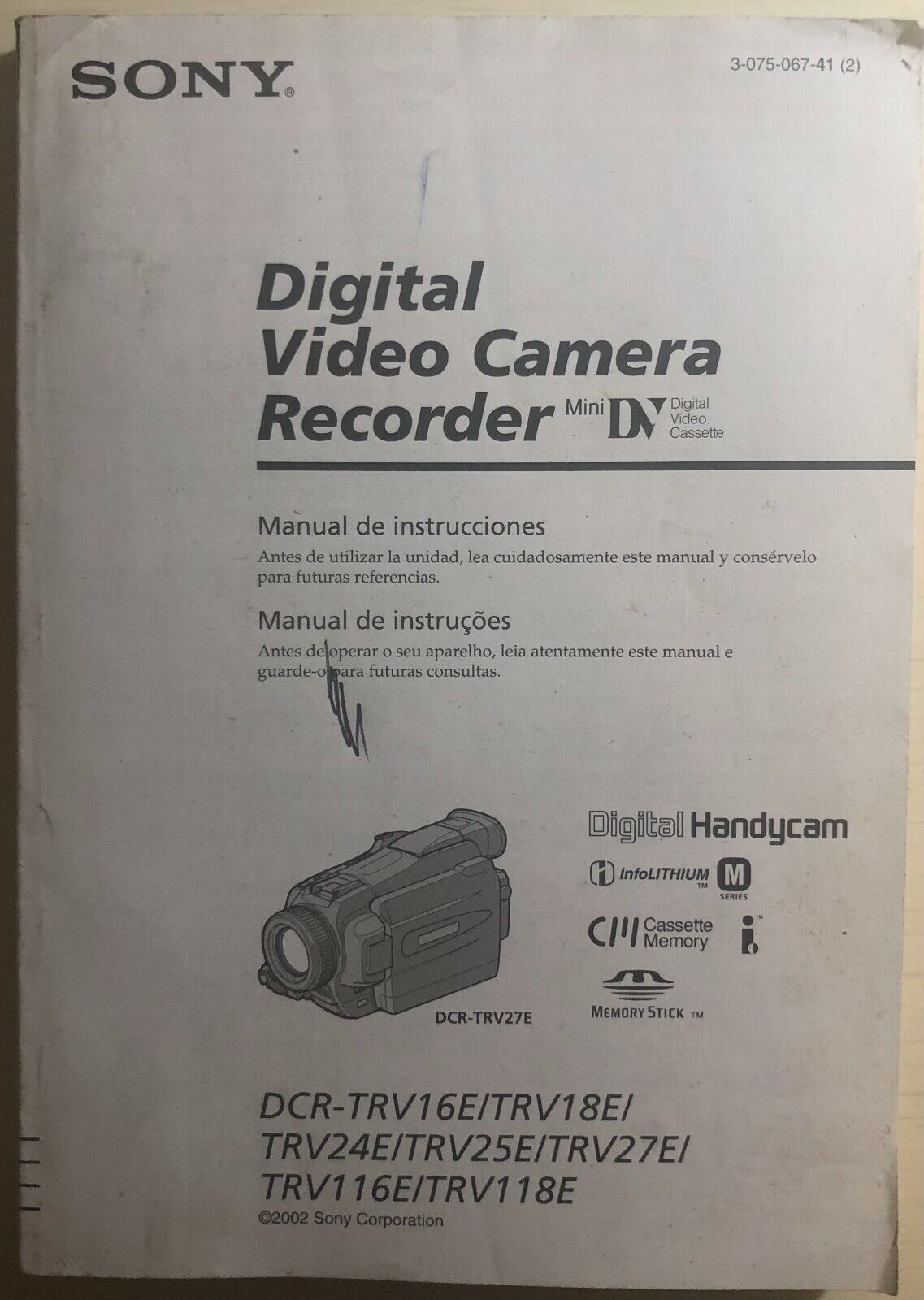 Digital video camera recorder Mini DV manuale di Aa.vv.,  2002,  Sony