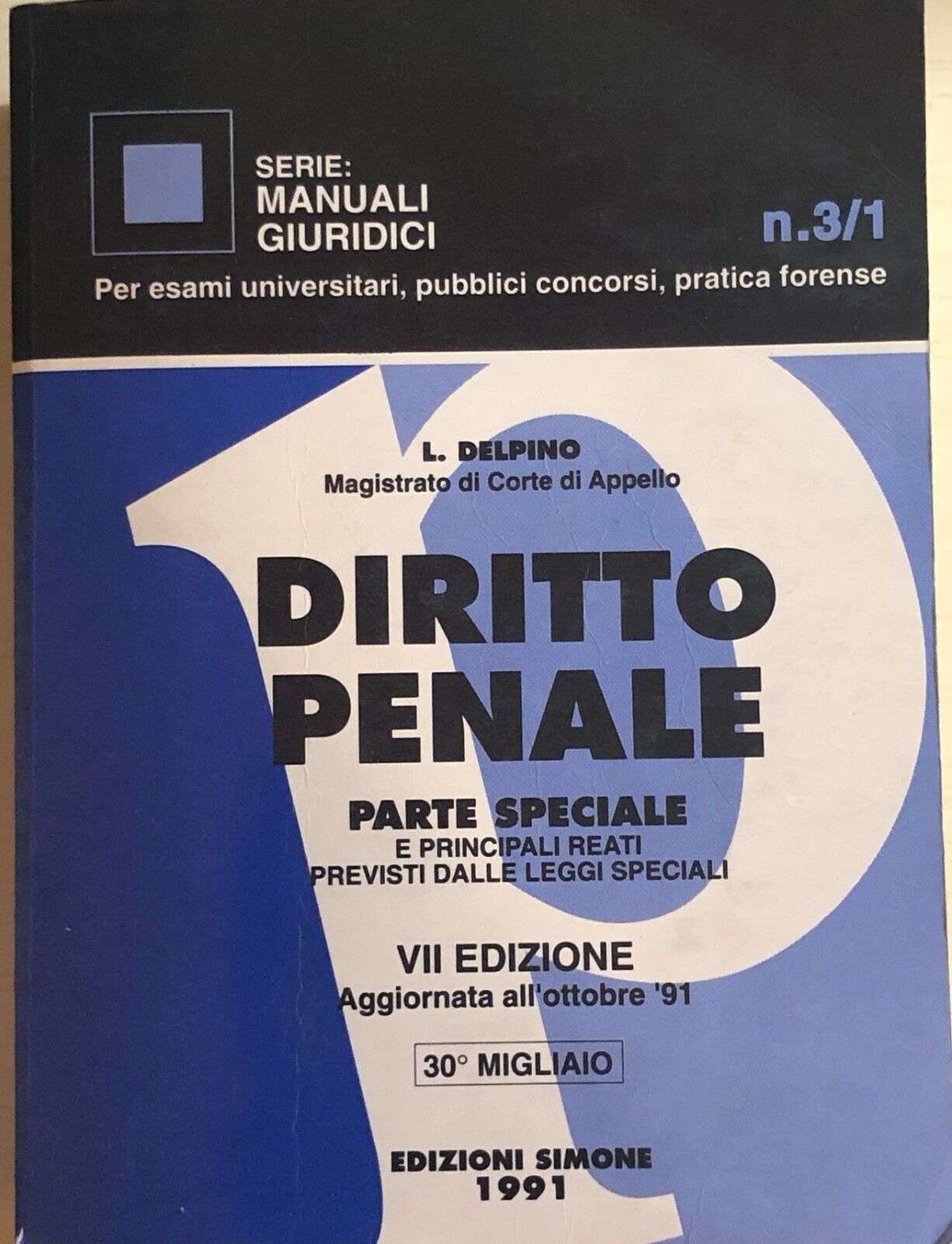 Diritto Penale di Aa.vv., 1991, Edizioni Simone