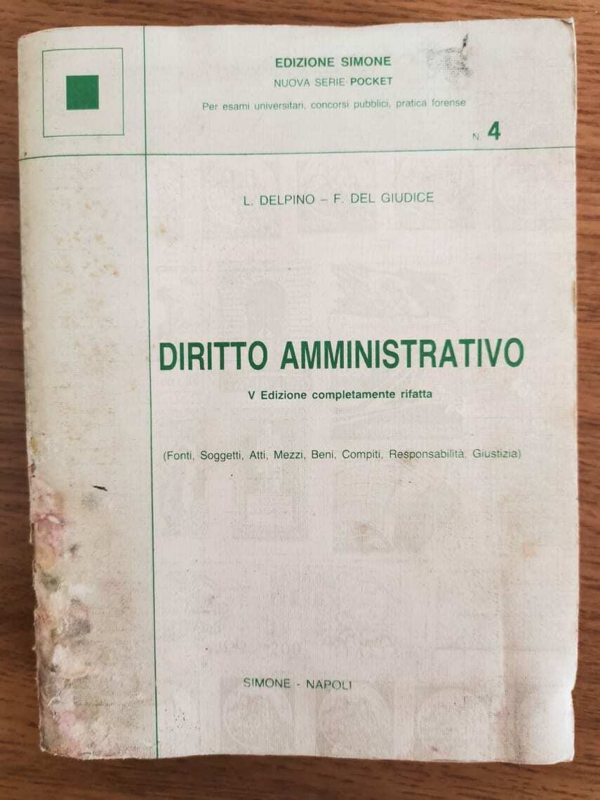 Diritto amministrativo - AA. VV. - Edizioni simone - 1988 - AR