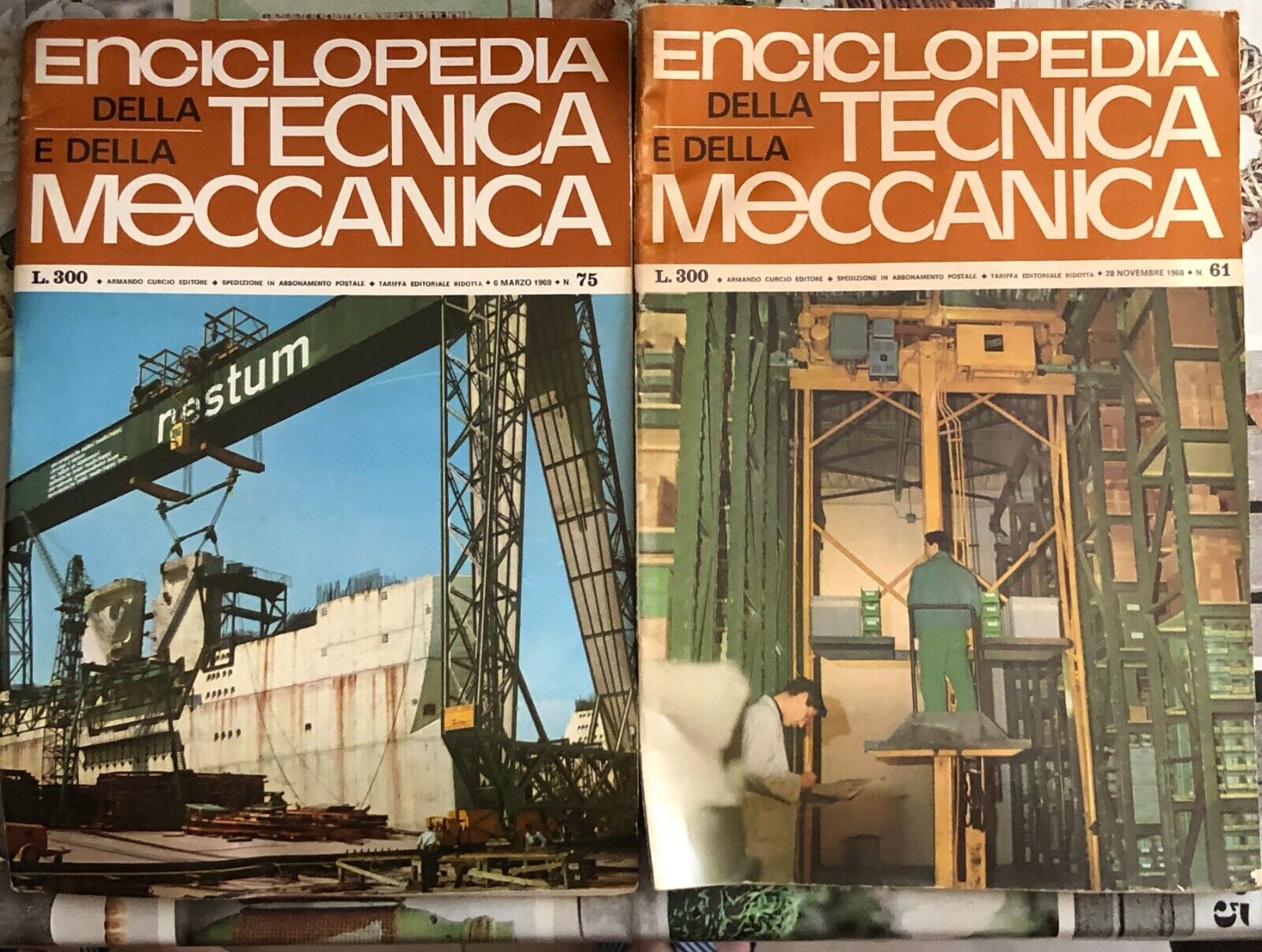Enciclopedia della tecnica e della meccanica n. 61 e 75 di Aa.vv.,  1969,  Arman