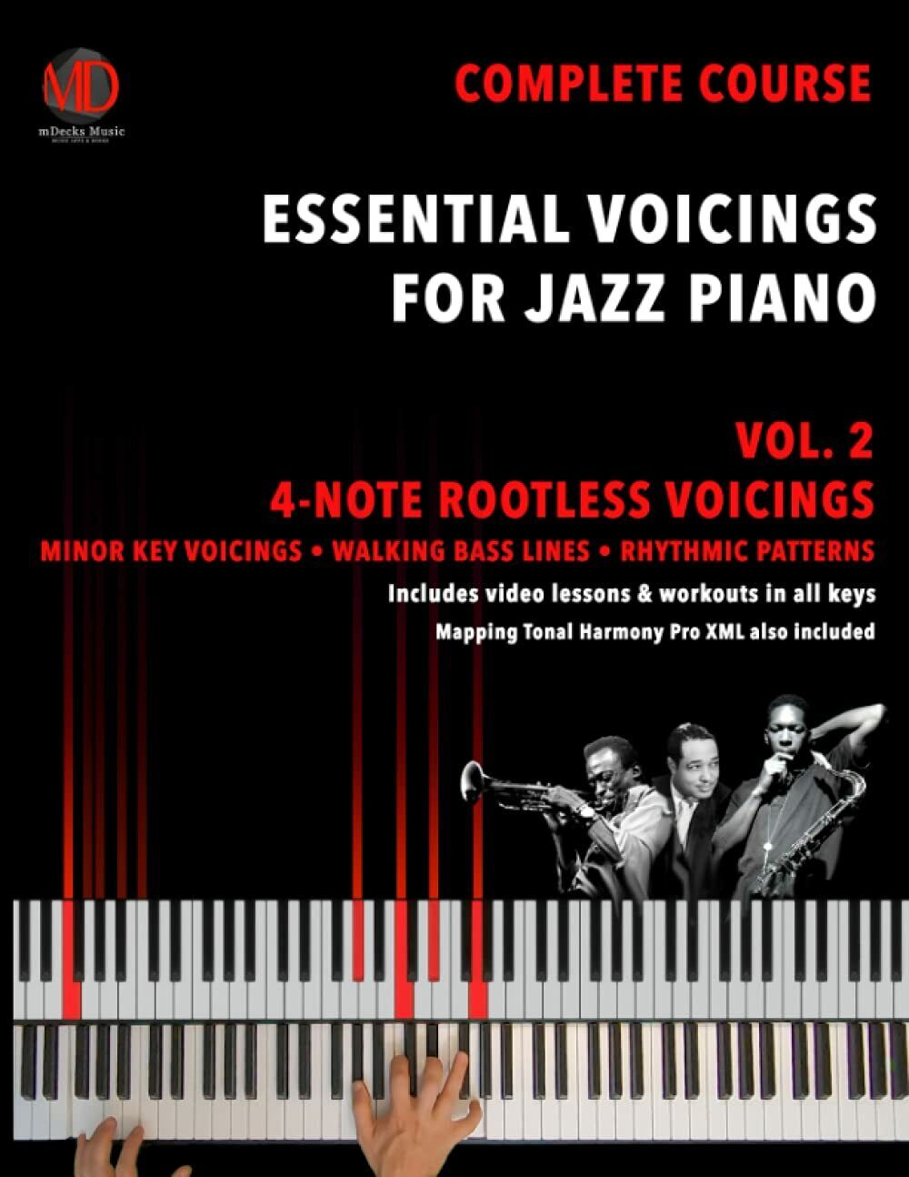 Essential Voicings for Jazz Piano Vol.2: 4-note Rootless Voicings di Mdecks Musi