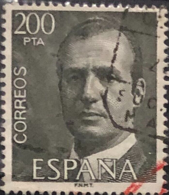 Francobollo Spagna 200 Pta Correos Juan Carlos USATO Espana Spain di Aa.vv., F