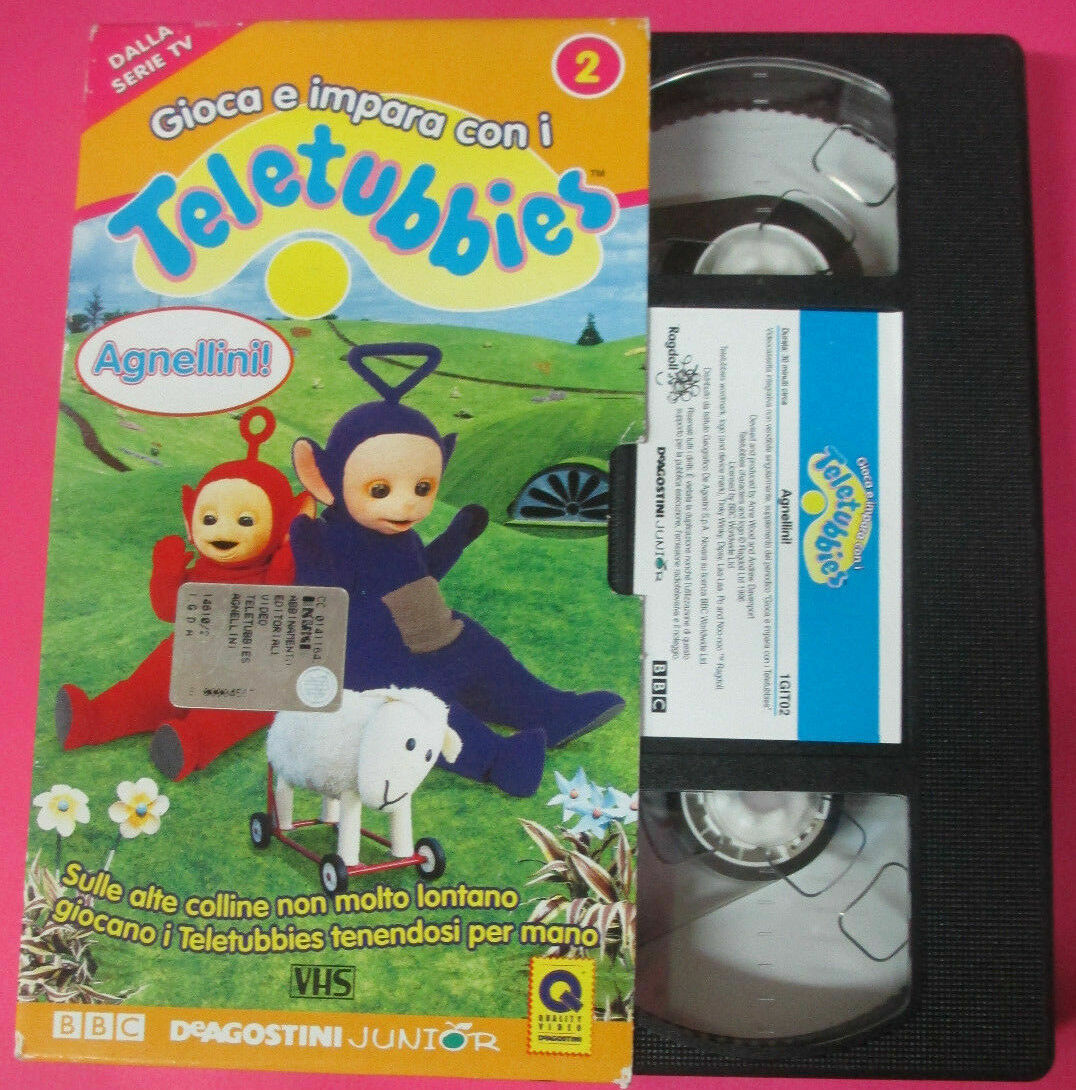 Gioca  e impara con i teletubbies - Agnellini - Vhs -1996 - DeAgostini -F