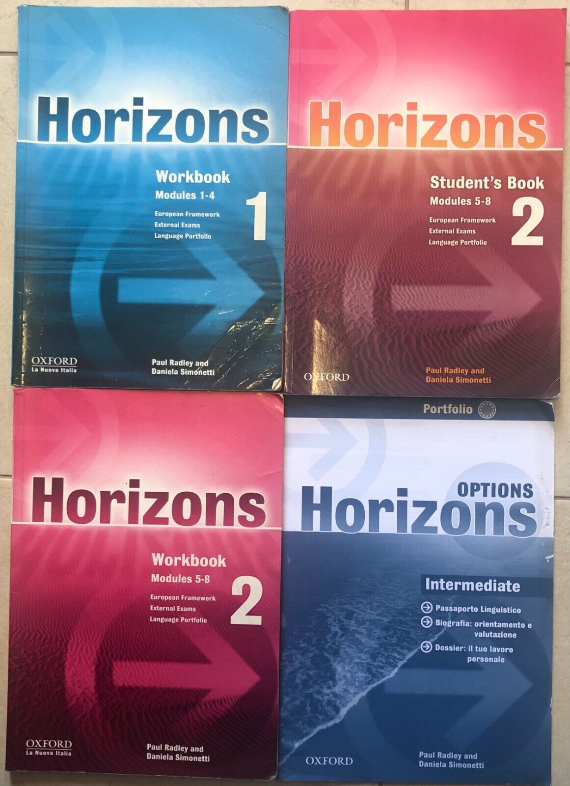 Horizons 1 Workbook+2 Student?s Book+2 Workbook+Portfolio Intermediate di Paul R