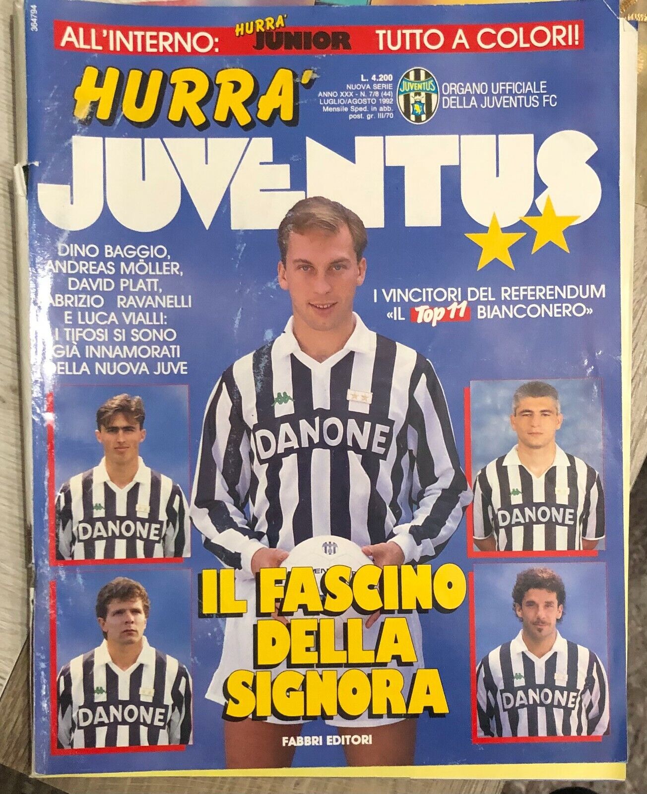 Hurr? Juventus n. 7-8/1992 di Juventus F.c.,  1992,  Fabbri Editori