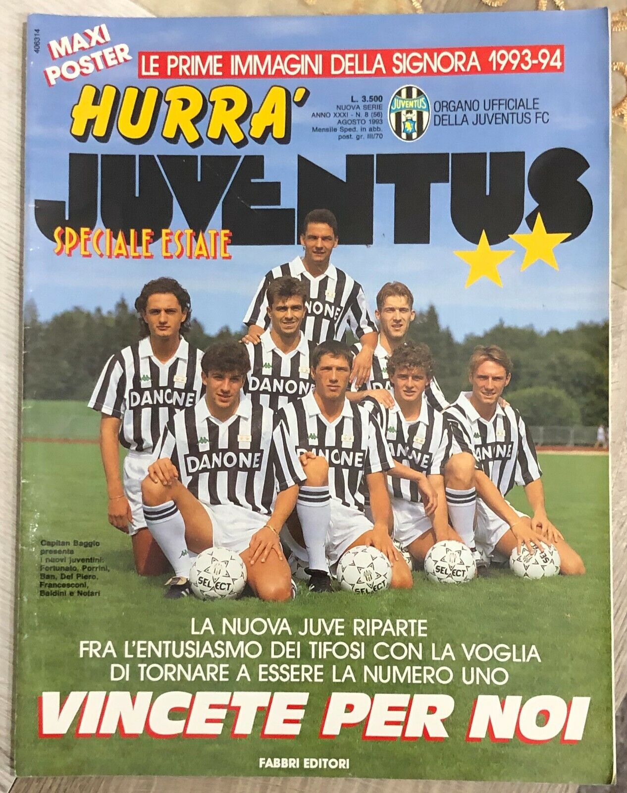 Hurr? Juventus n. 8/1993 di Juventus F.c.,  1993,  Fabbri Editori