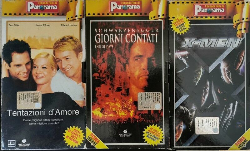 I Grandi film di panorama (3 VHS) Tentazioni d'amore + X men + Giorni Contati