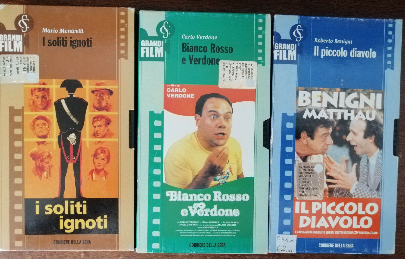 I soliti ignoti; Il piccolo diavolo; Bianco rosso e Verdone-I grandi film-VHS-A