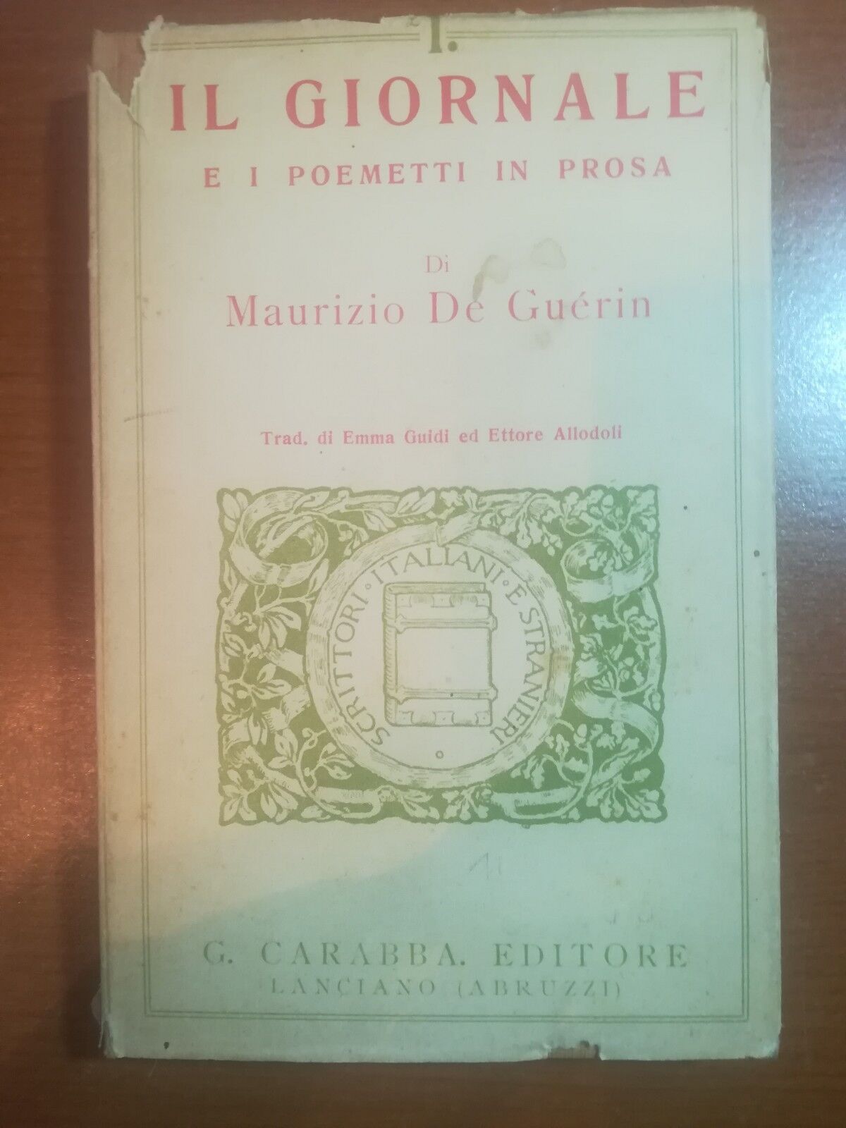 Il giornale - Maurizio De Guerin - Carabba - 1914 -M
