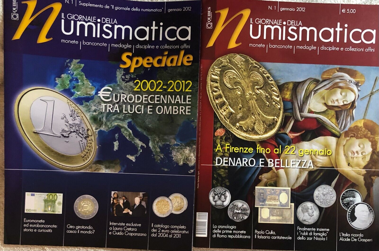Il giornale della numismatica n.1/2012+supplemento di Aa.vv.,  2012,  Quibus Edi