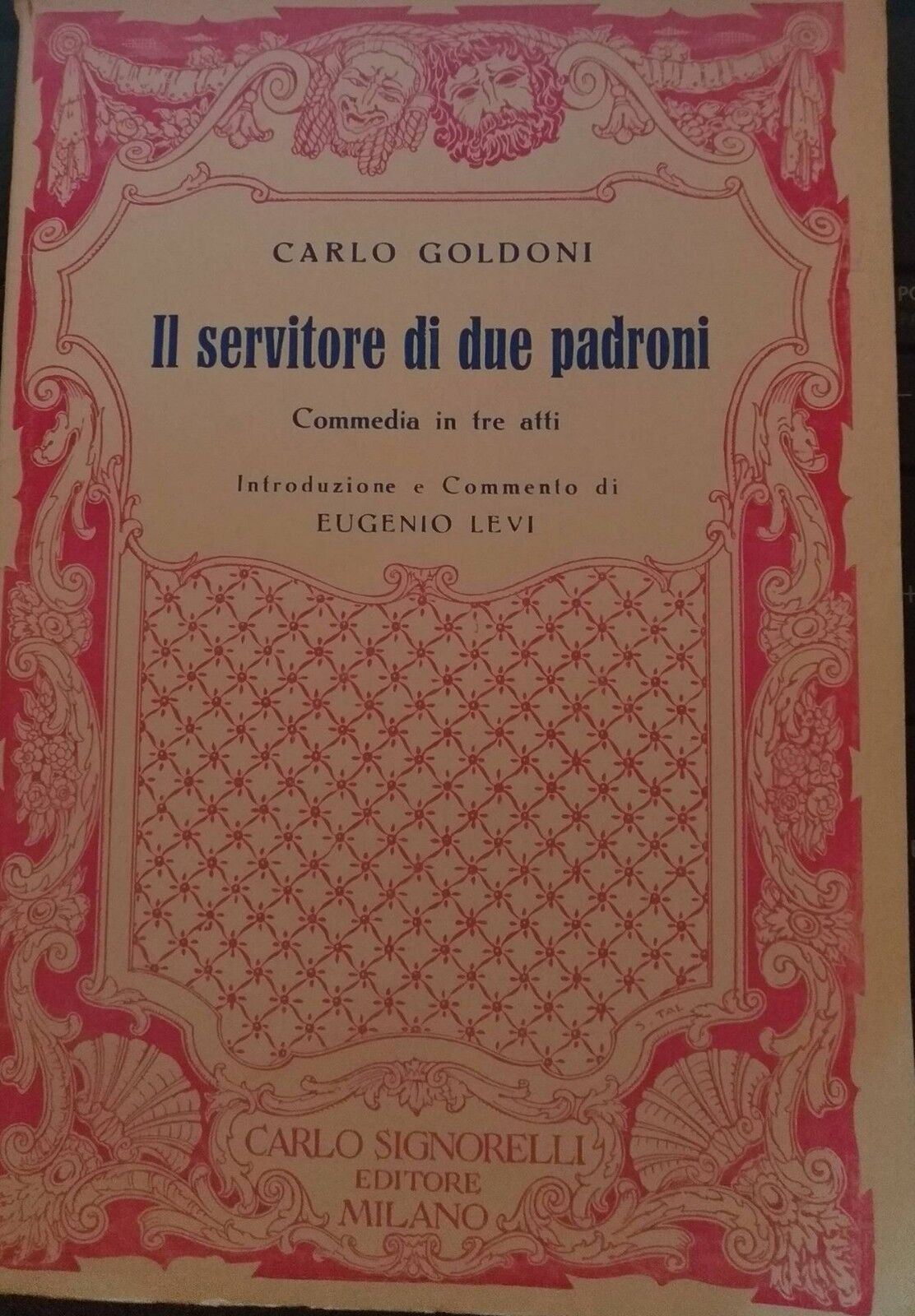Il servitore di due padroni Carlo Goldoni,Eugenio Levi,1957,Carlo Signorelli -S