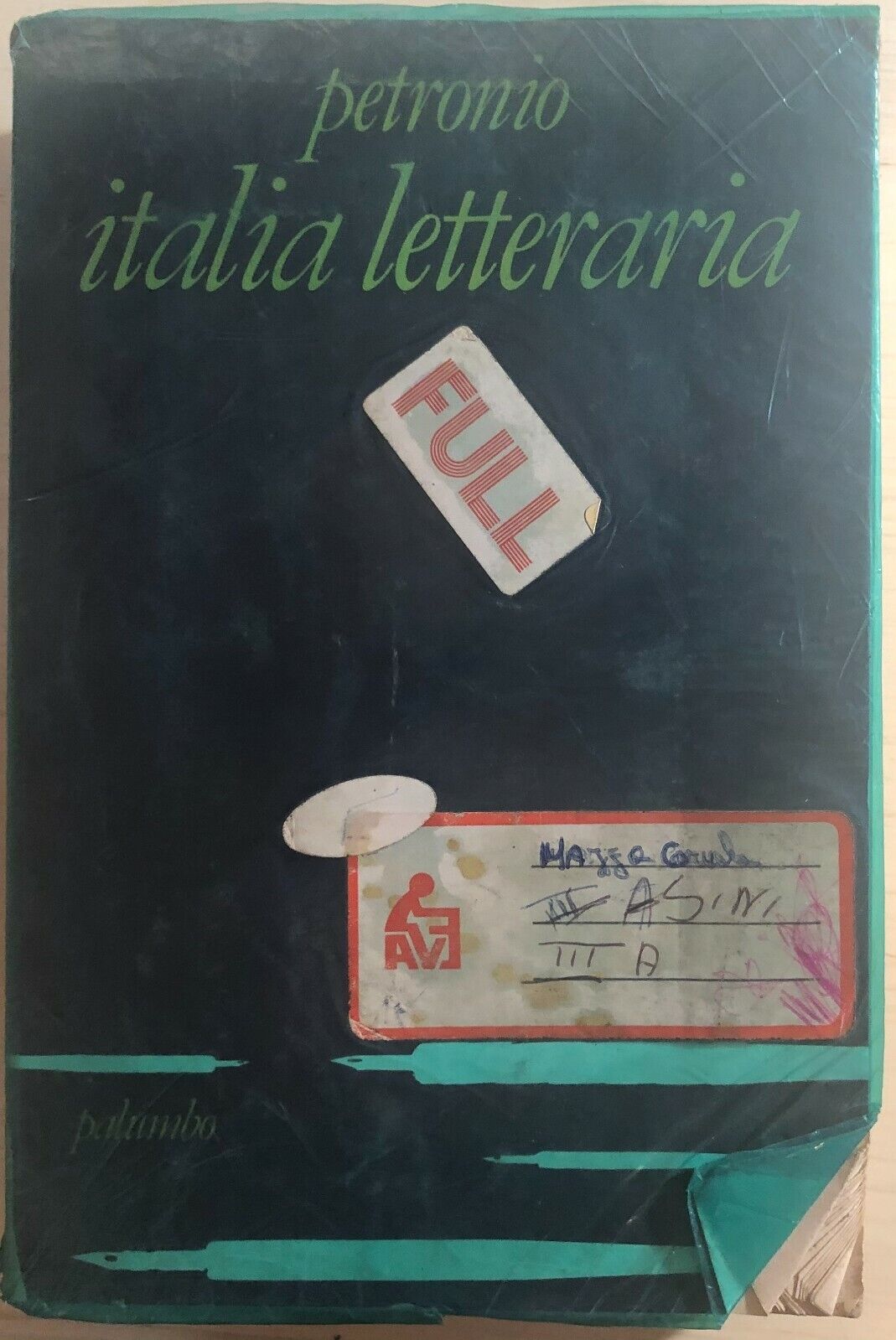 Italia Letteraria di Giuseppe Petronio,  1988,  Palumbo Editore