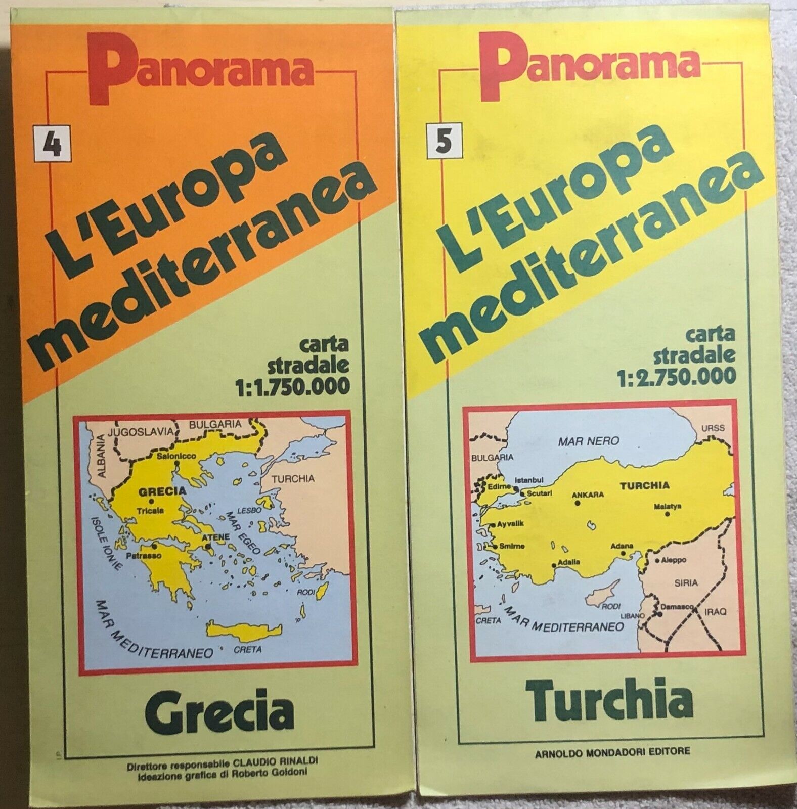 L'Europa mediterranea Panorama 4-5 Grecia Turchia di Aa.vv.,  1989,  Panorama