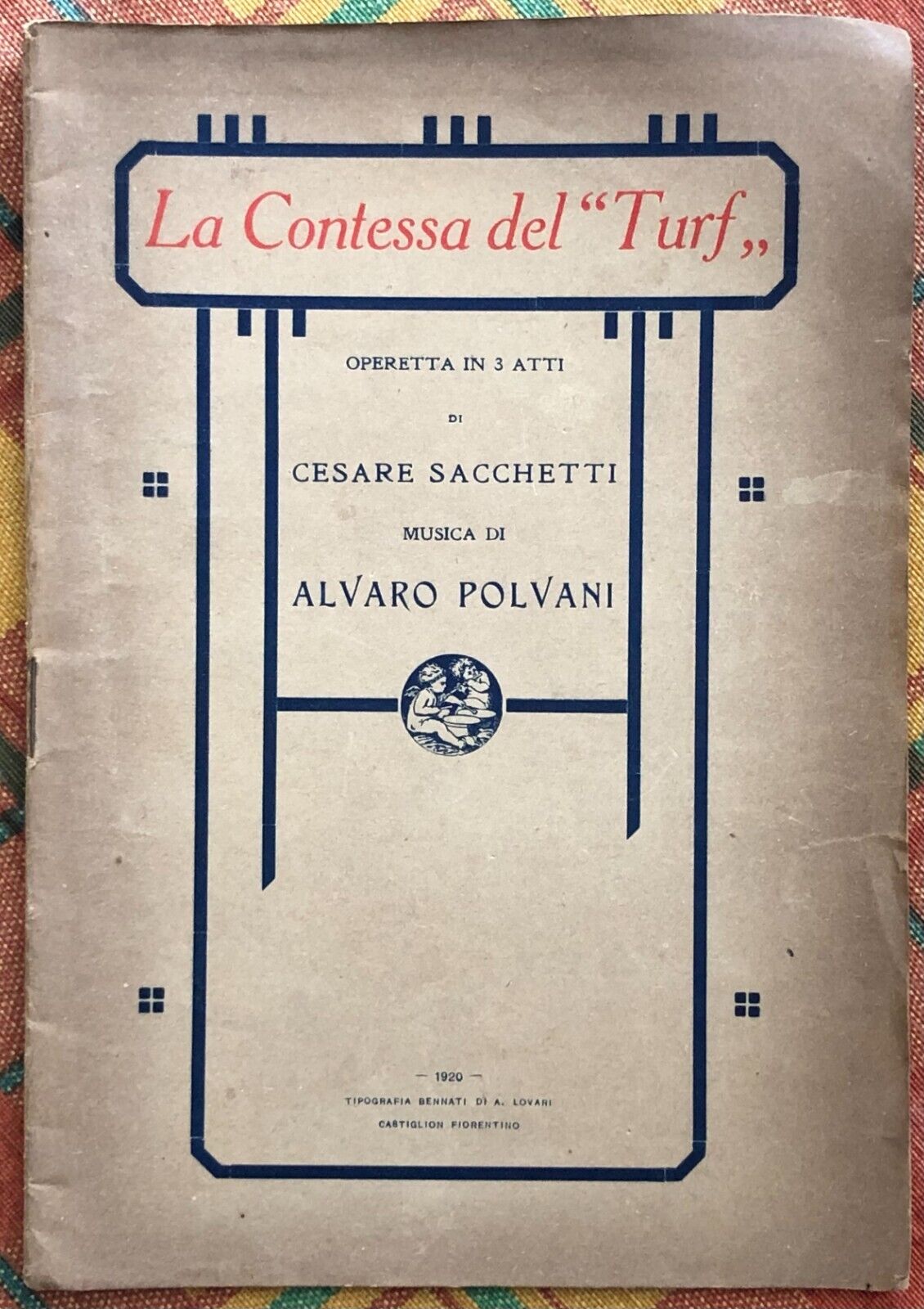  La Contessa del Turf di Cesare Sacchetti, 1920, Tipografia Di A. Lovari