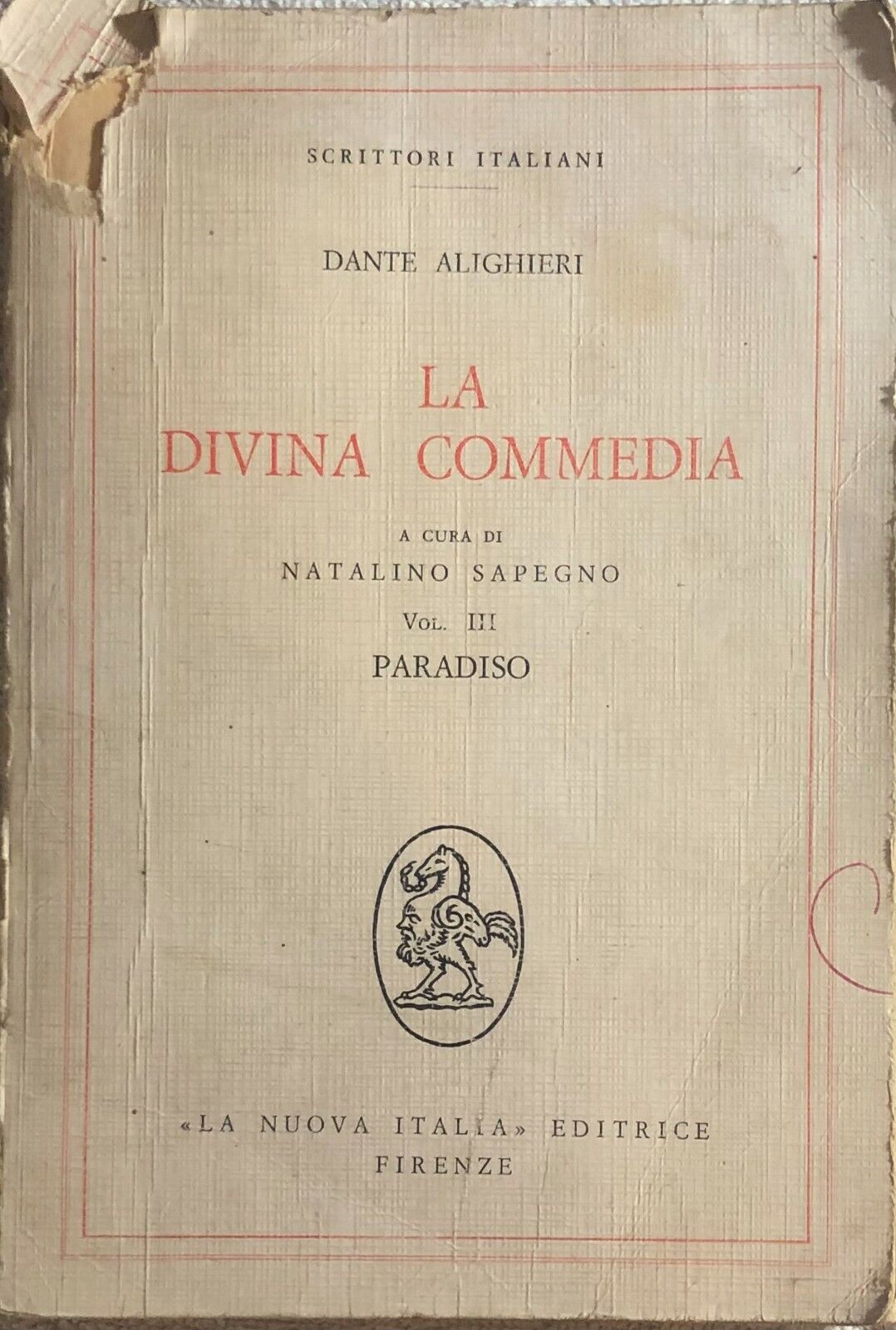 La Divina Commedia - Paradiso di Dante Alighieri,  1981,  La Nuova Italia Editri