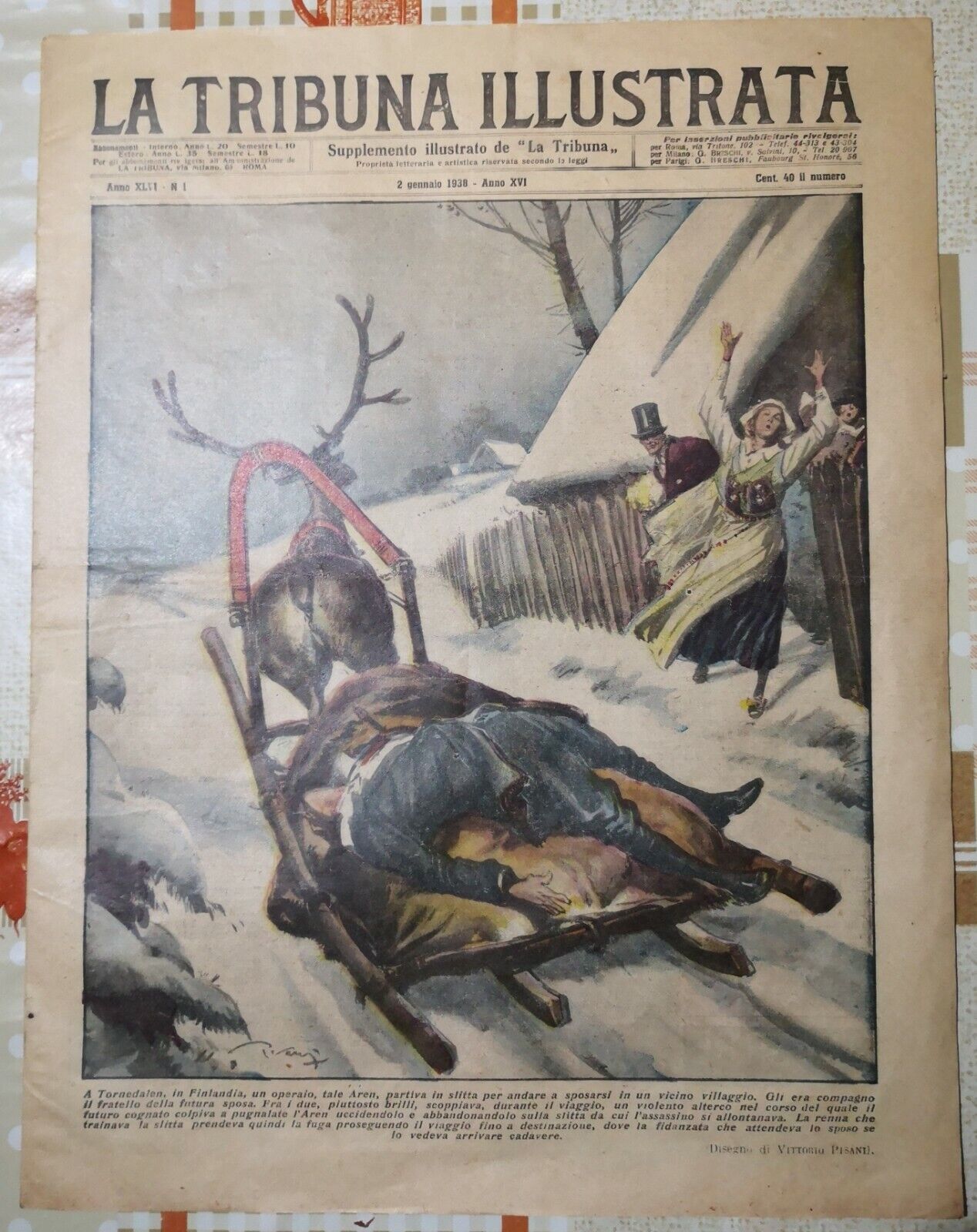 La tribuna illustrata Anno XLVI n?1  di A.a.v.v,  1938,  La Tribuna-F
