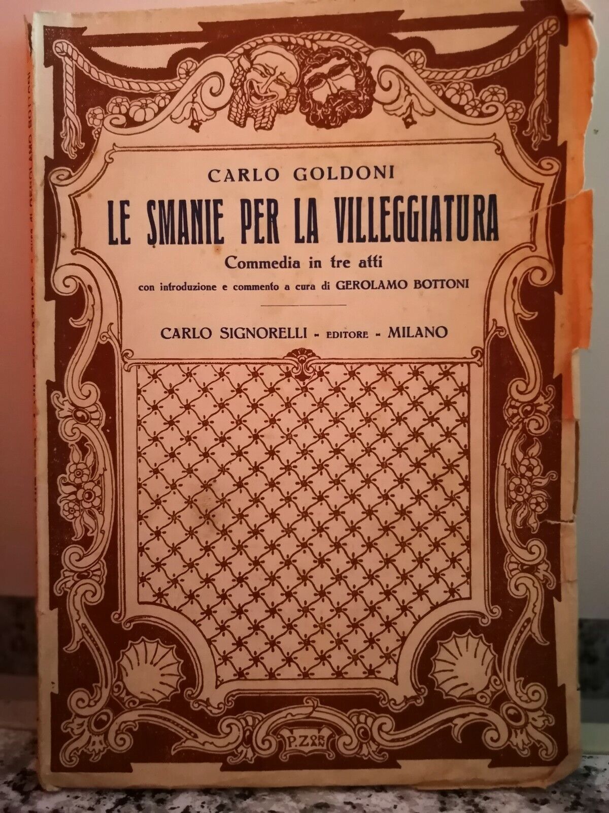 Le Smanie per la Villeggiatura  di Carlo Goldoni,  1930,  Signorelli (mi)-F