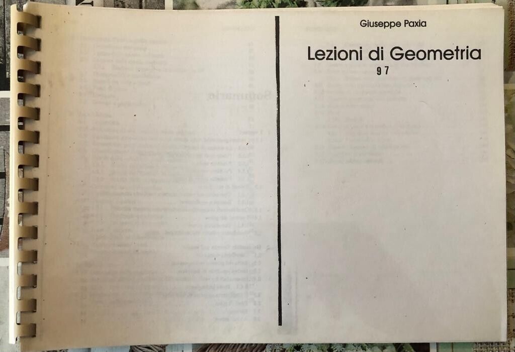 Lezioni di geometria FOTO COPIATO di Giuseppe Paxia, 1997, Ee.vv.