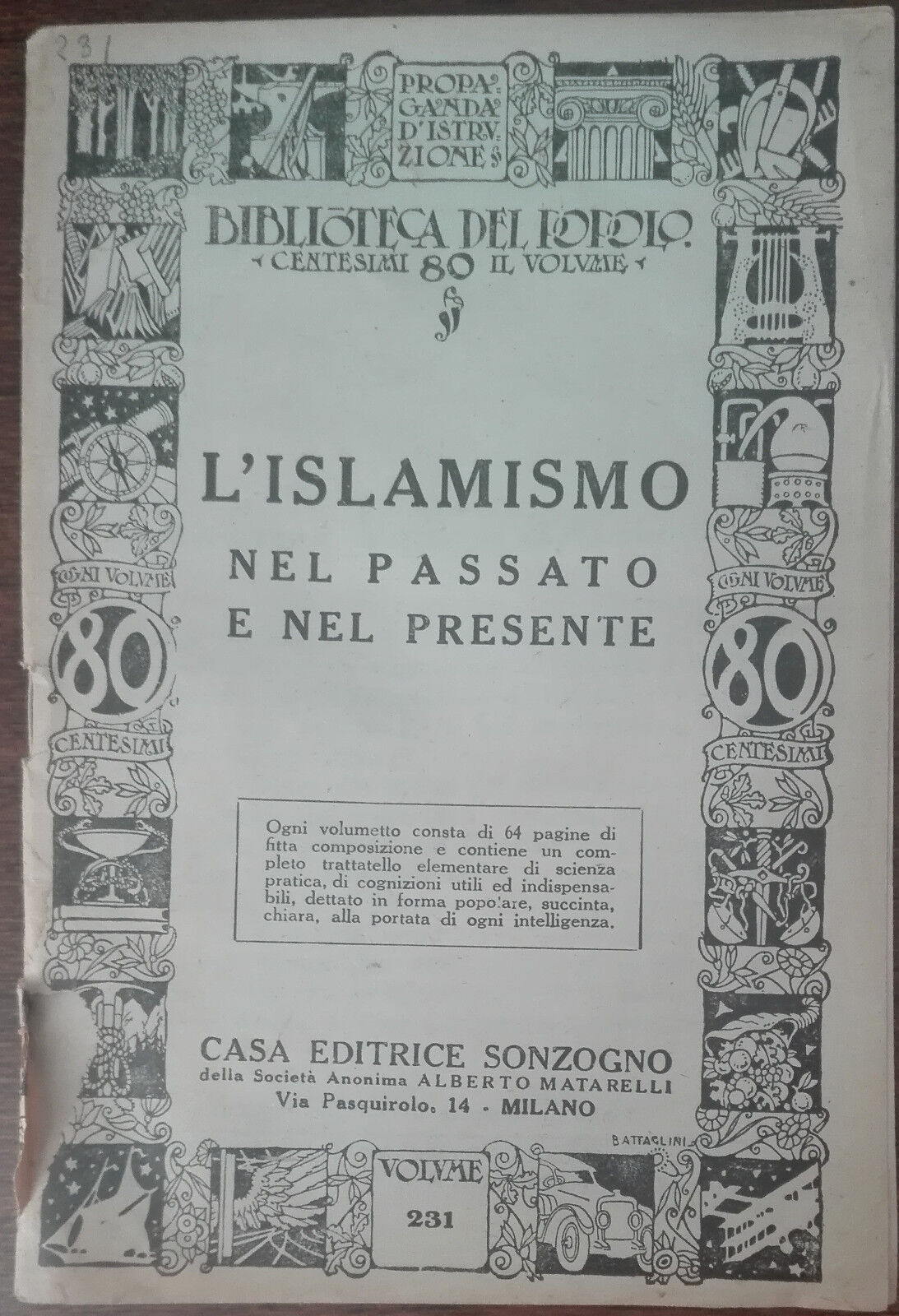 L'islamismo nel passato e nel presente - AA.VV. - Sonzogno,1935 - A