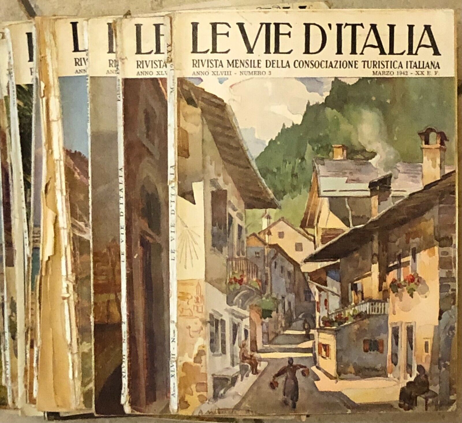 Lotto 21 riviste Le vie d'Italia di Aa.vv.,  1936,  Touring Club Italiano