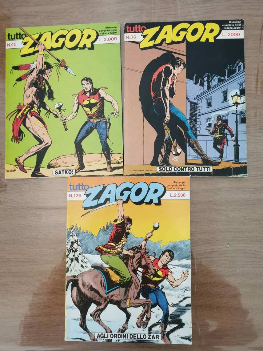 Lotto 3 fumetti Tutto Zagor - AA. VV. - Sergio Bonelli - 1993 - AR
