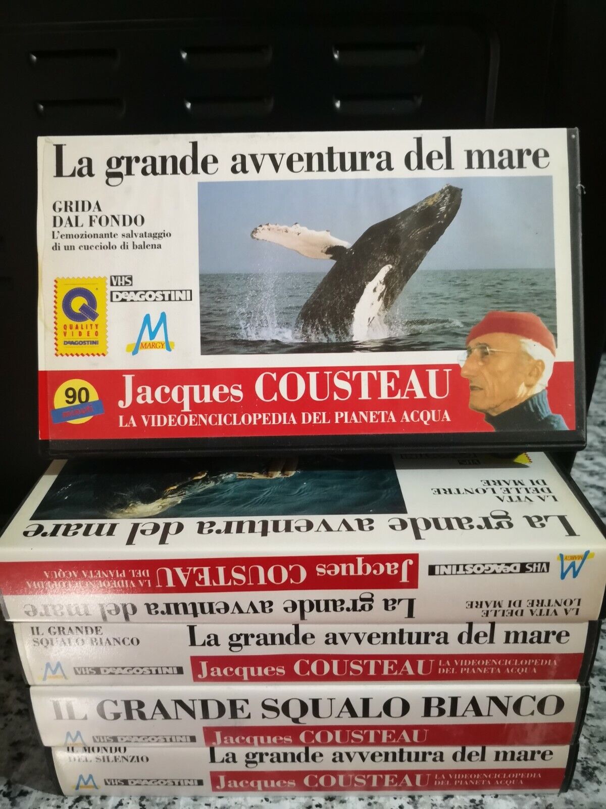 Lotto 5 pezzi di vhs - La grande avventura del mare - 1992 - DeAgostini -F