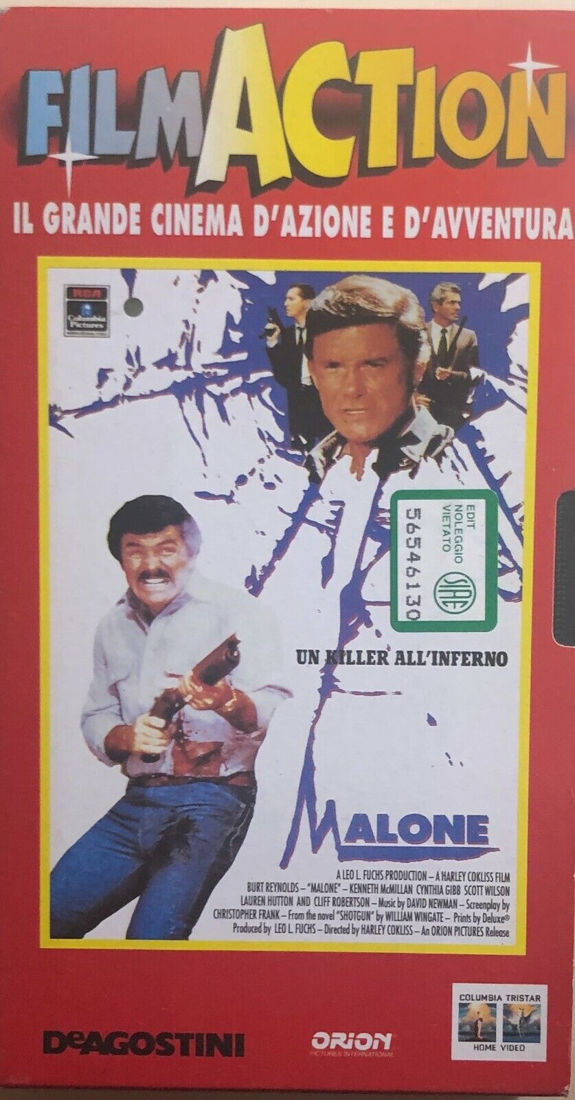 Malone - Un killer alL'inferno VHS di Harley Cokliss, 1988, Deagostini