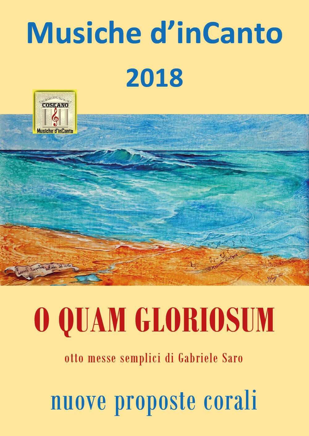 Musiche d'inCanto 2018 - O quam gloriosum di Cornelio Piccoli,  2018,  Youcanpri