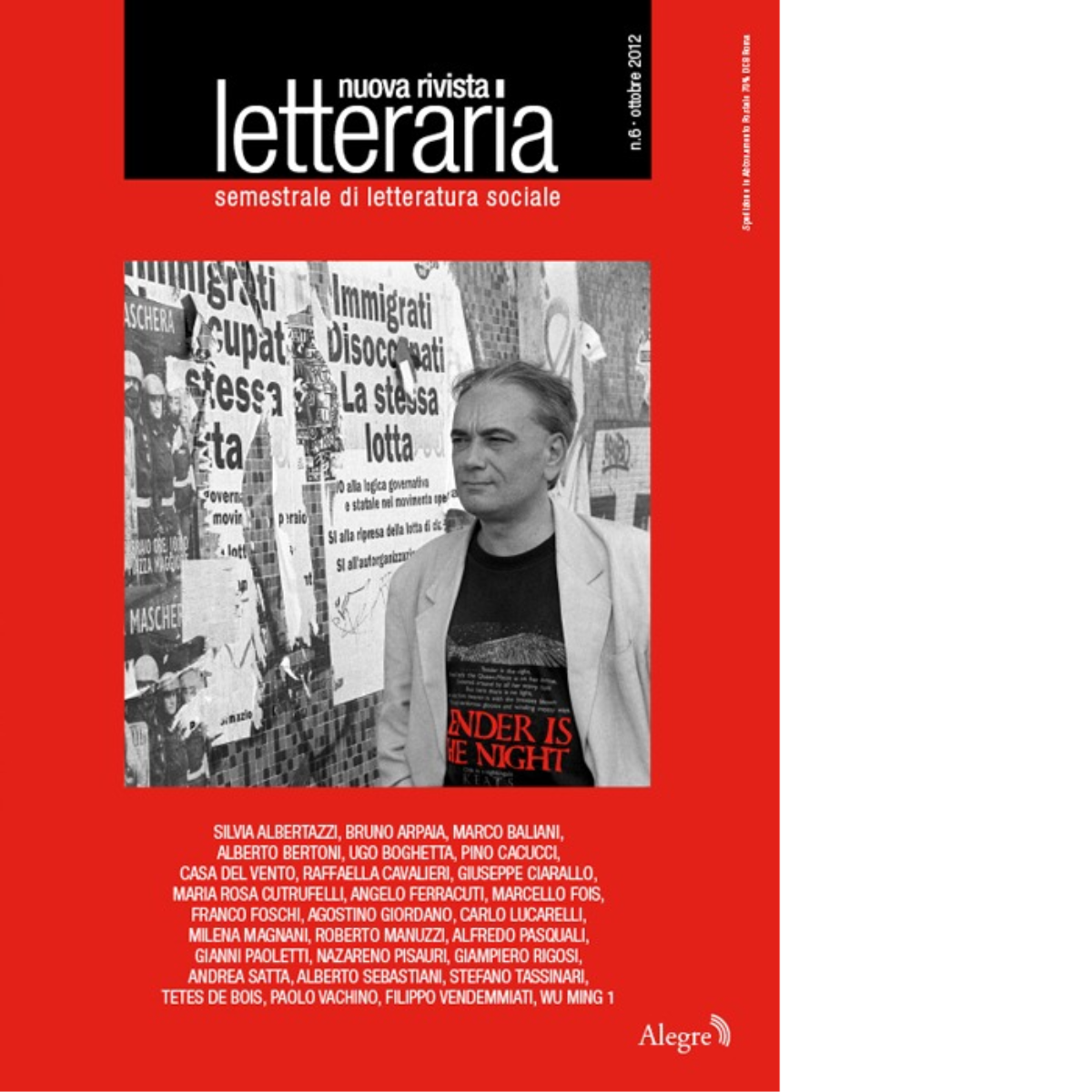NUOVA RIVISTA LETTERARIA (2012). VOL. 6 di AA.VV. - edizioni alegre, 2012