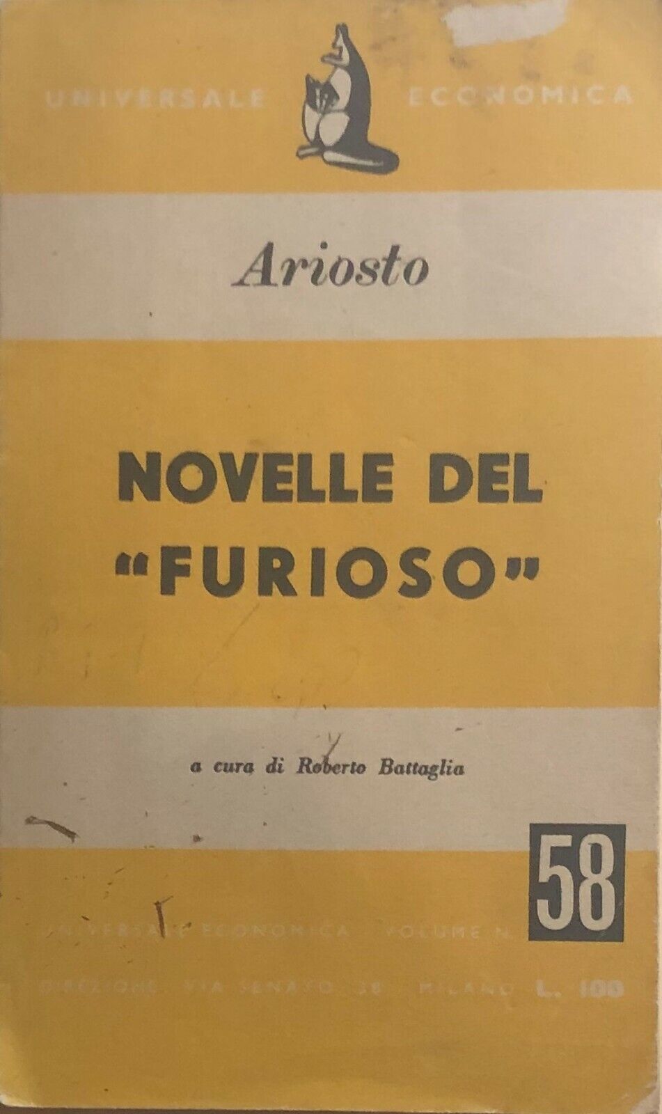 Novelle del Furioso di Ludovico Ariosto, 1950, Universale Economica