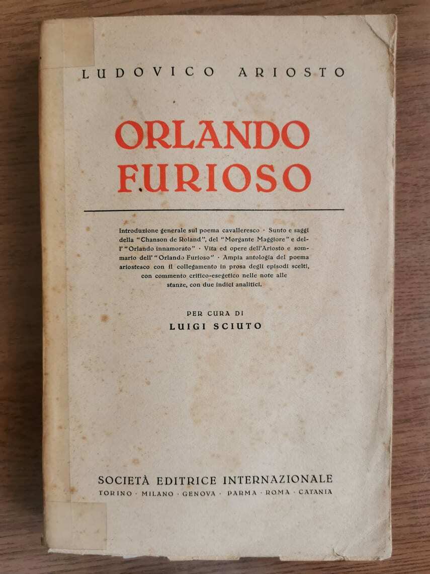 Orlando Furioso - L. Ariosto - SEI - 1938 - AR