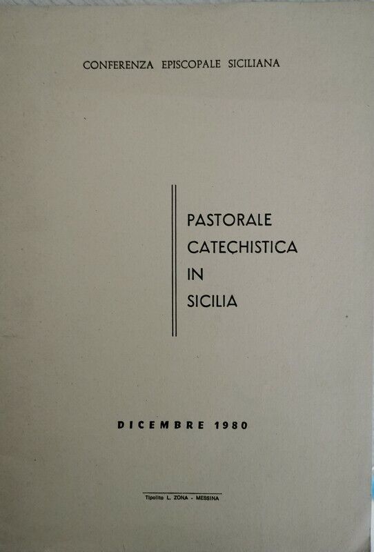 Pastorale catechistica in Sicilia, Conferenza Episcopale Siciliana, 1980 - ER