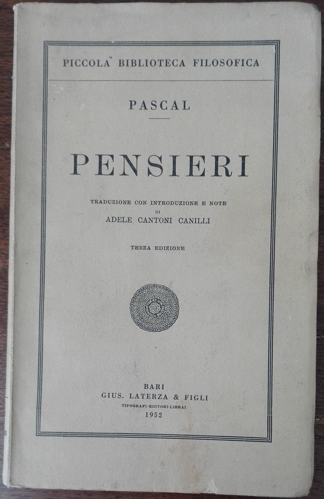Pensieri - Pascal - Laterza & figli,1952 - A