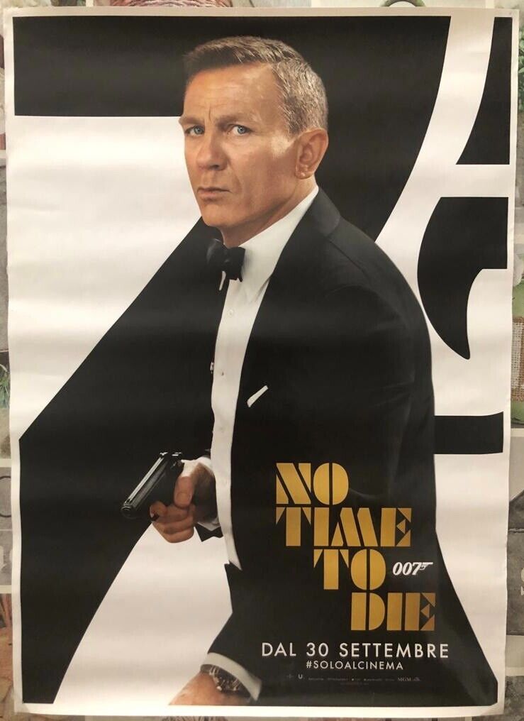 Poster locandina 007 No time to die 45x32 cm ORIGINALE da cinema 2021 di Cary Fu