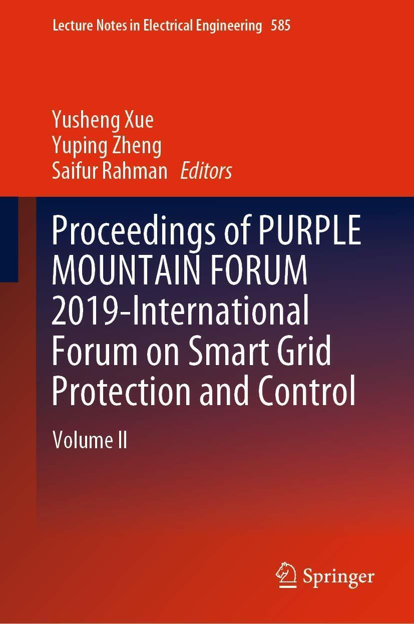 Proceedings of Purple Mountain Form 2019-international Forum on Smart Grid-2019