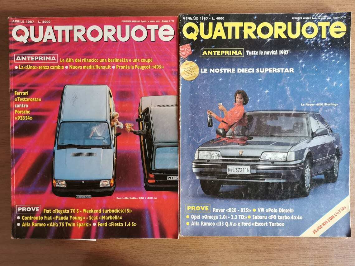 Rivista Quattroruote annata 1987 2 volumi - Editoriale Domus - AR