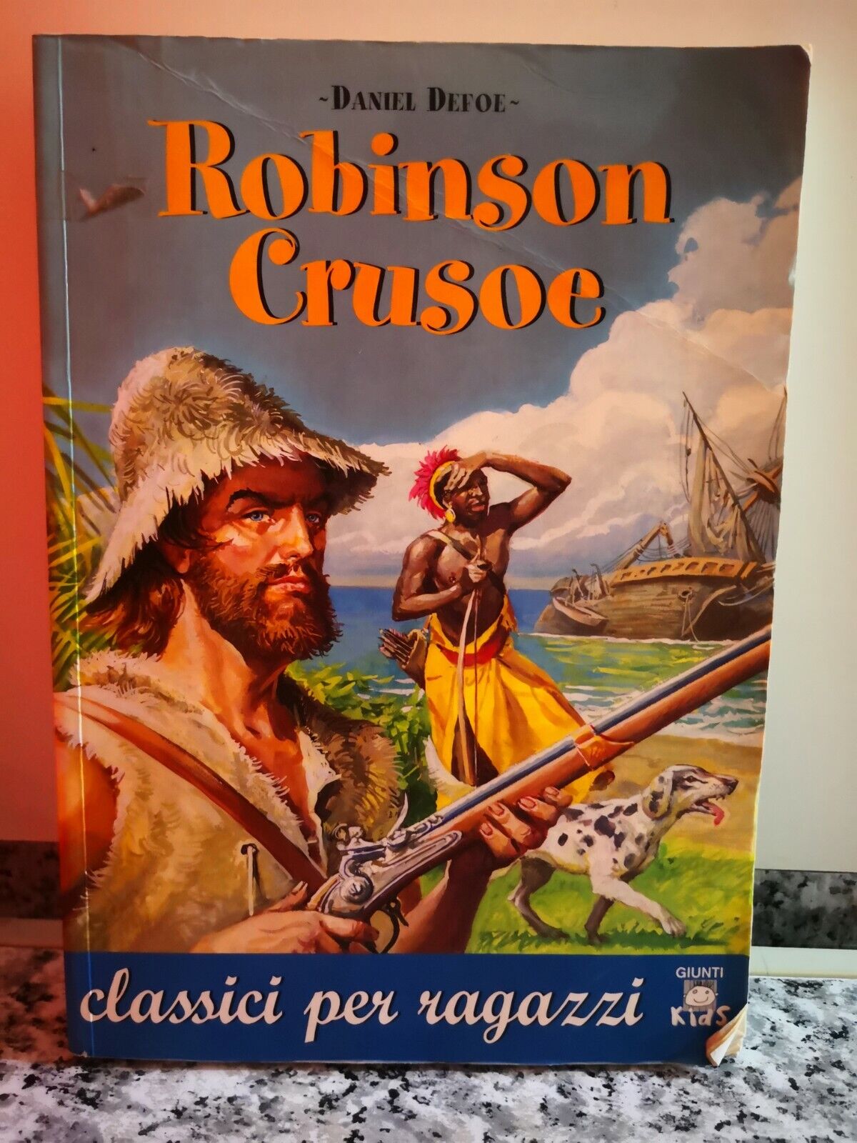 Robinson Crusoe  di Daniel Defoe,  2002,  Giunti
